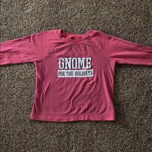 Kid’s Holiday Gnome Sleeping Long Sleeve Shirt